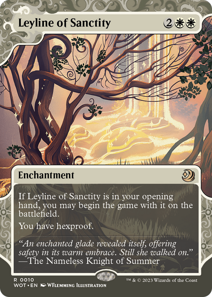 Image of Leyline of Sanctity (WOT-010) - Wilds of Eldraine: Enchanting Tales: (Showcase) (Borderless) Foil