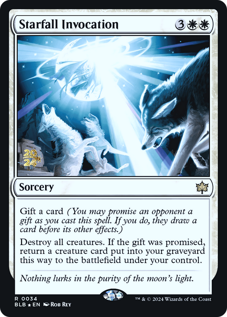 Image of Starfall Invocation (PRE-034) - Bloomburrow Promos Foil