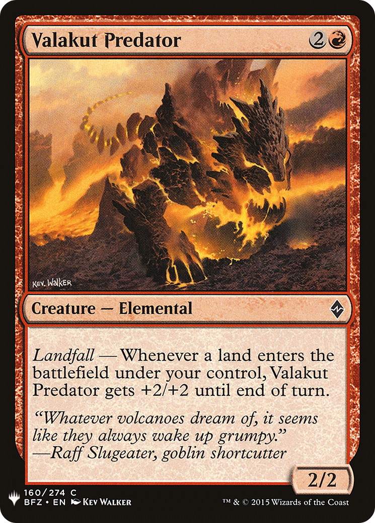 Image of Valakut Predator (LIST-BFZ-160) - The List
