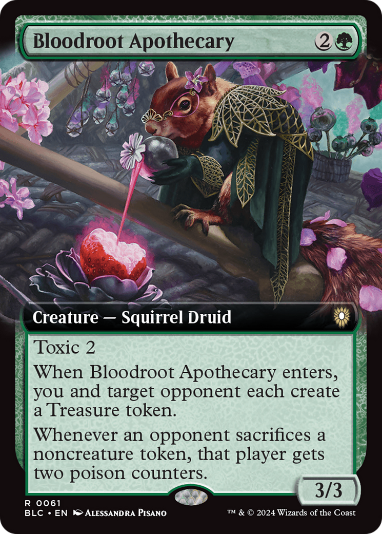 Image of Bloodroot Apothecary (Extended Art) (BLC-061) - Bloomburrow Commander: (Extended Art)