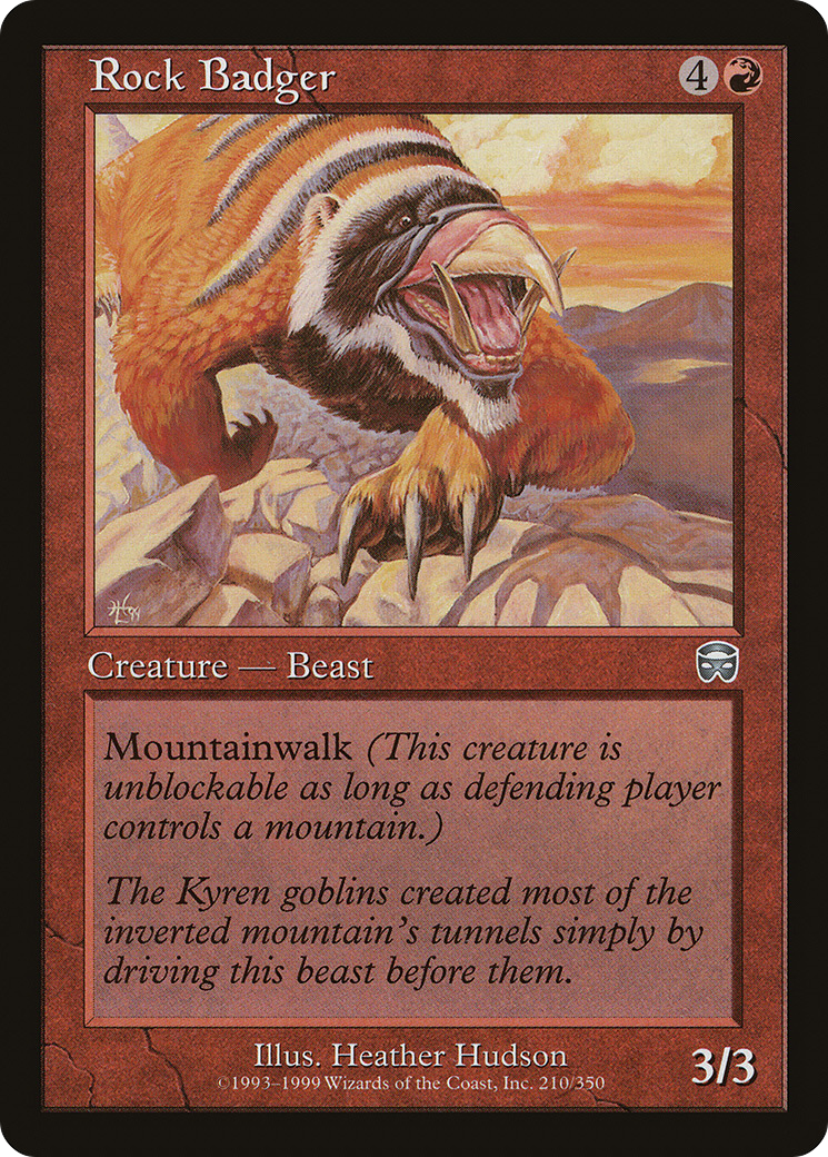 Image of Rock Badger (MMQ-210) - Mercadian Masques