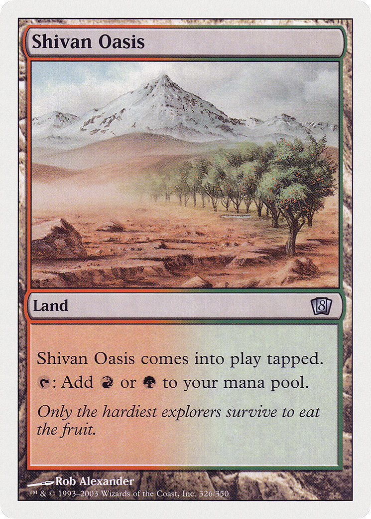 Image of Shivan Oasis (8ED-326★) - 8th Edition Foil