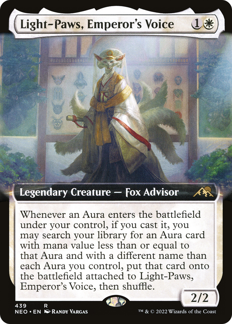 Image of Light-Paws, Emperor's Voice (Extended Art) (NEO-439) - Kamigawa: Neon Dynasty: (Extended Art) Foil