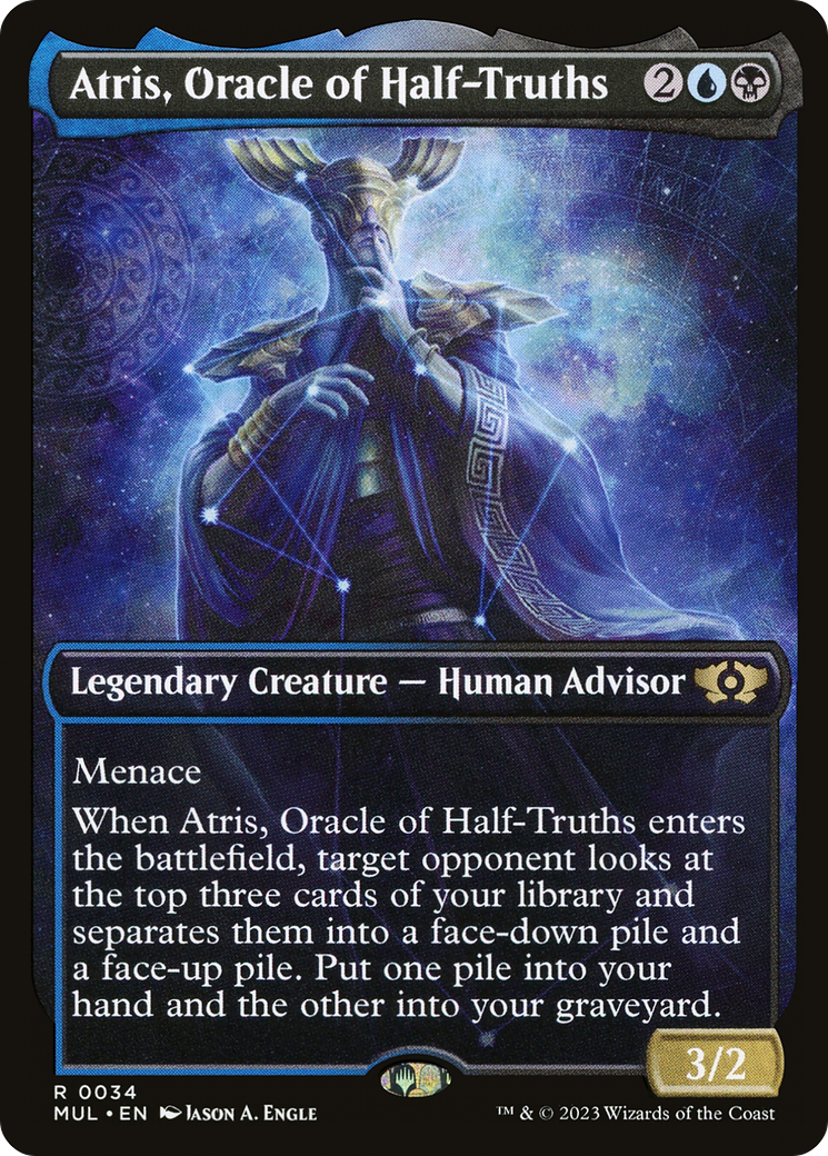 Image of Atris, Oracle of Half-Truths (MUL-034) - Multiverse Legends: (Showcase) Foil