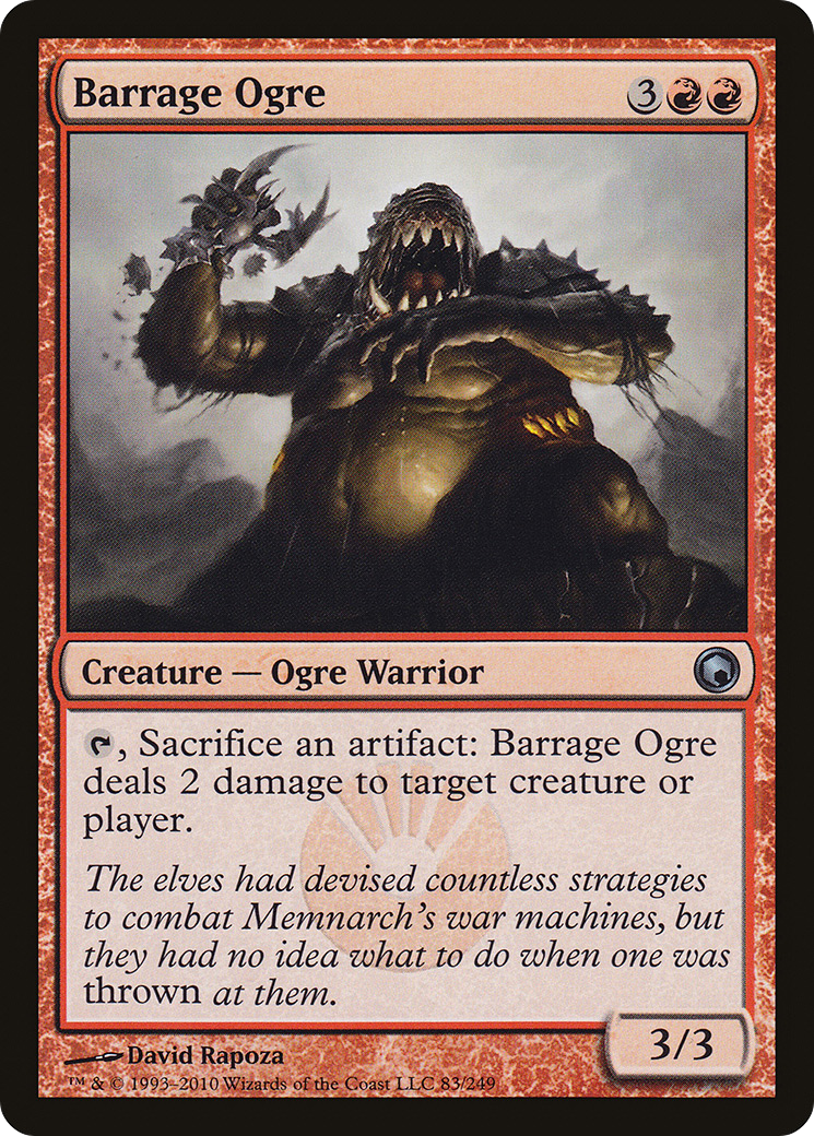 Image of Barrage Ogre (SOM-083) - Scars of Mirrodin Foil