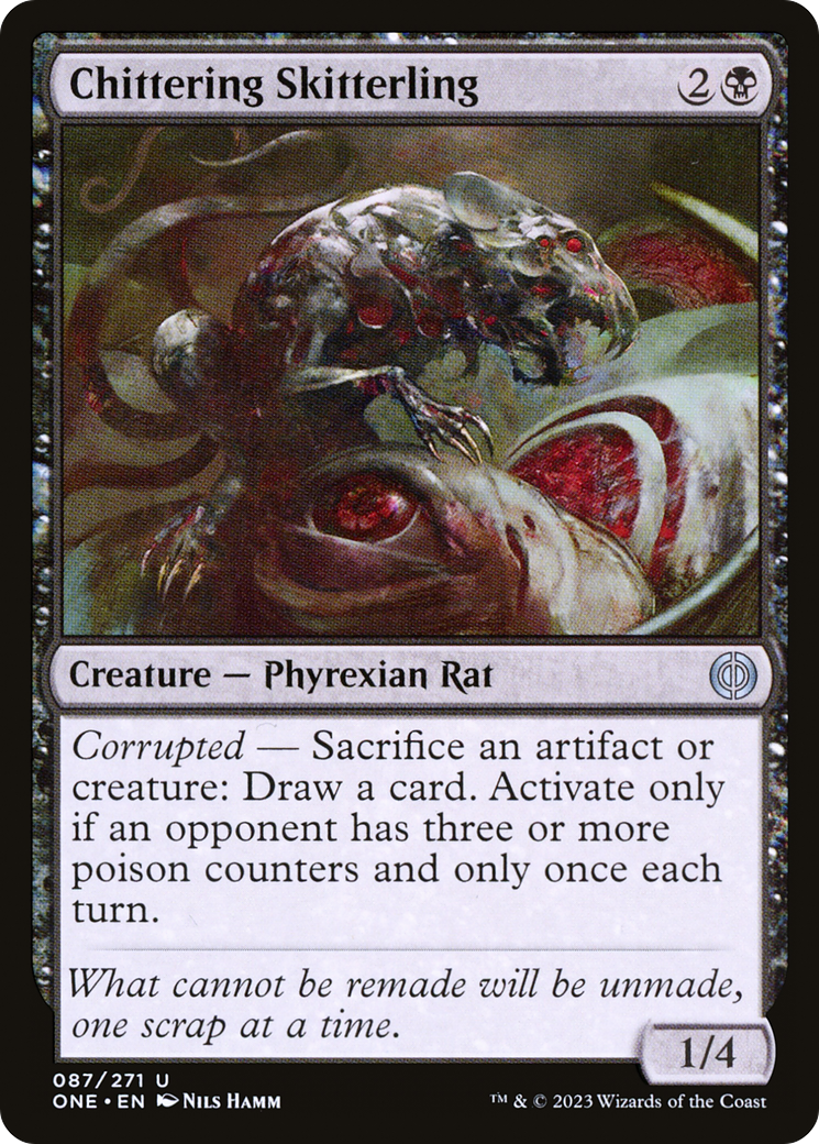 Image of Chittering Skitterling (ONE-087) - Phyrexia: All Will Be One Foil
