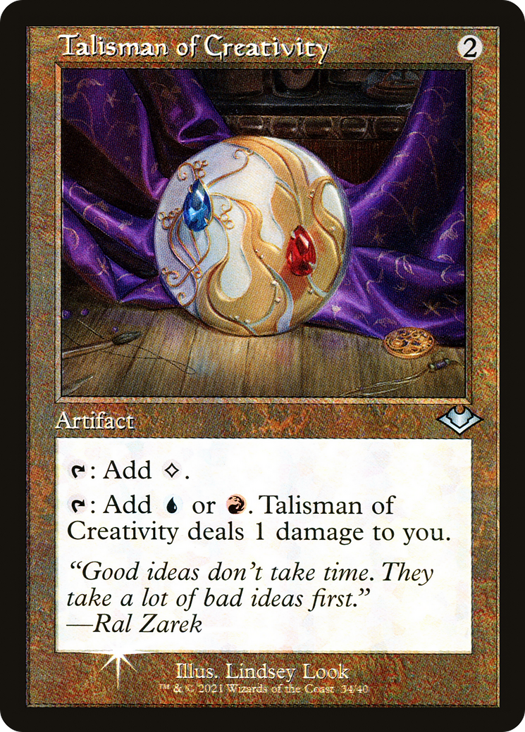 Image of Talisman of Creativity (Retro Frame) (MH1-034) - Modern Horizons 1 Timeshifts Foil