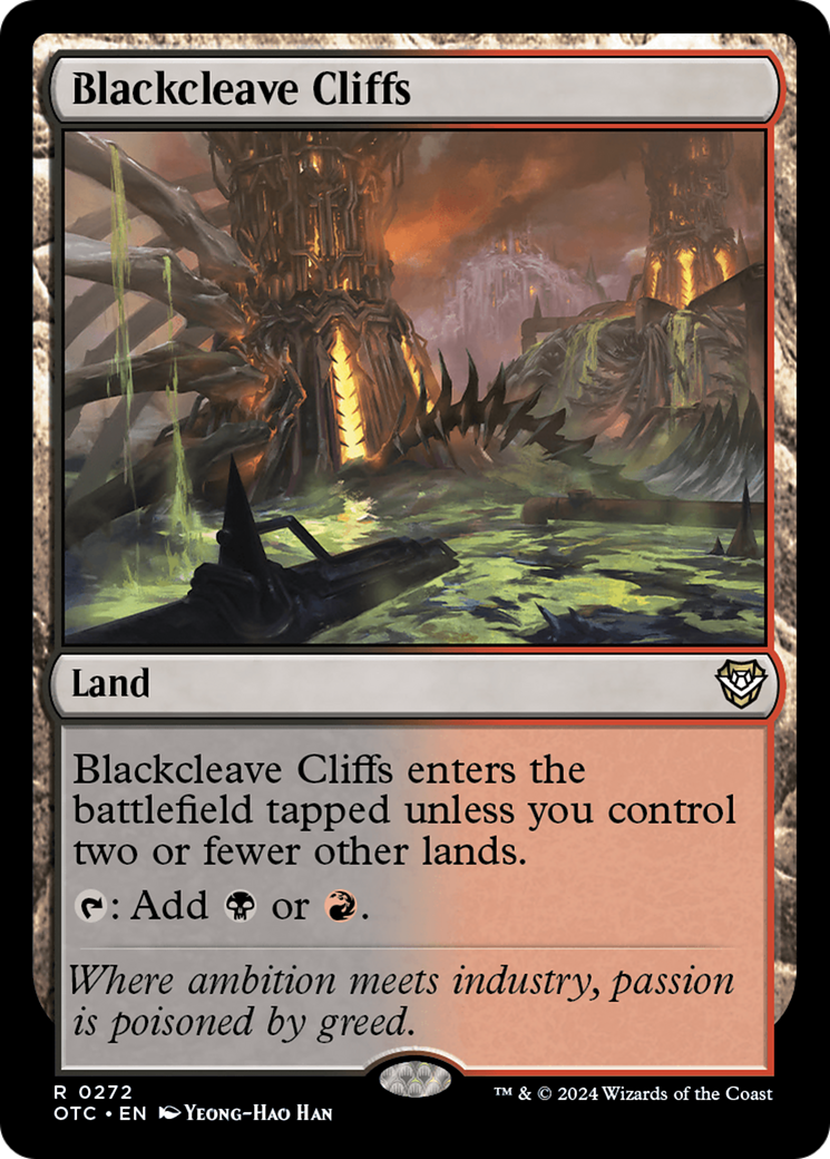 Image of Blackcleave Cliffs (OTC-272) - Outlaws of Thunder Junction Commander