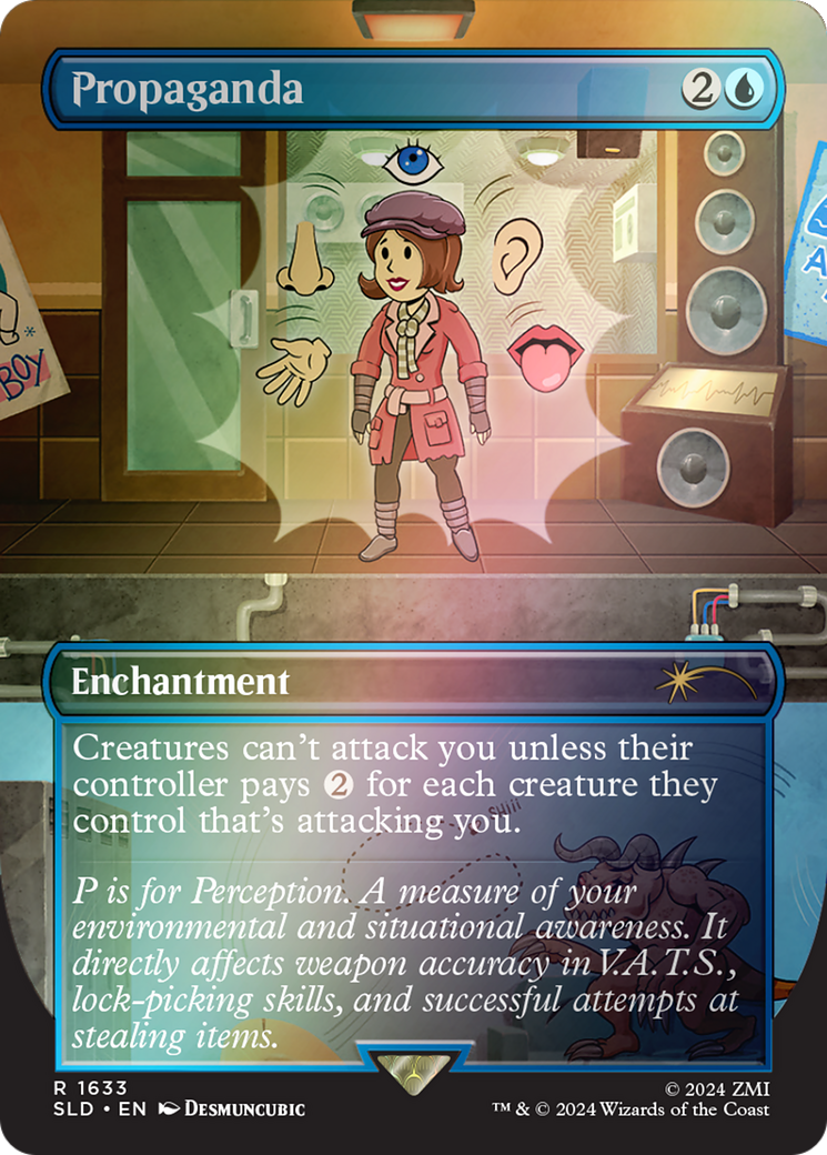 Image of Propaganda (1633) (Rainbow Foil) (SLD-1633★) - Secret Lair Drop (Borderless) Foil