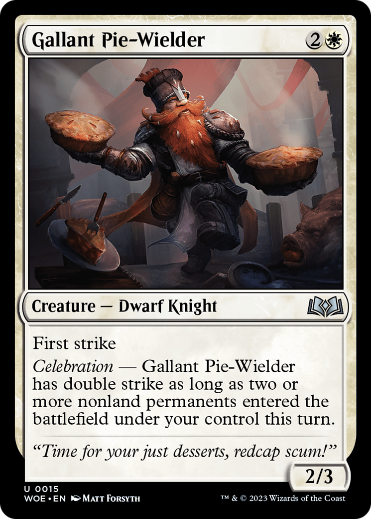 Image of Gallant Pie-Wielder (WOE-015) - Wilds of Eldraine Foil