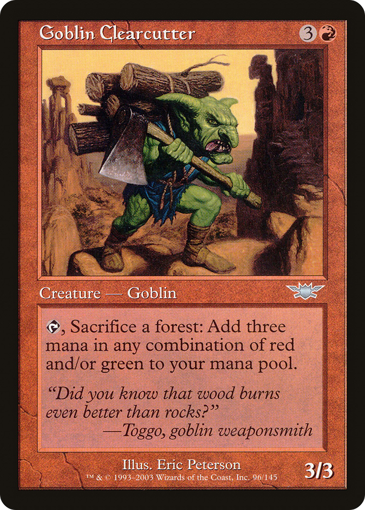 Image of Goblin Clearcutter (LGN-096) - Legions Foil