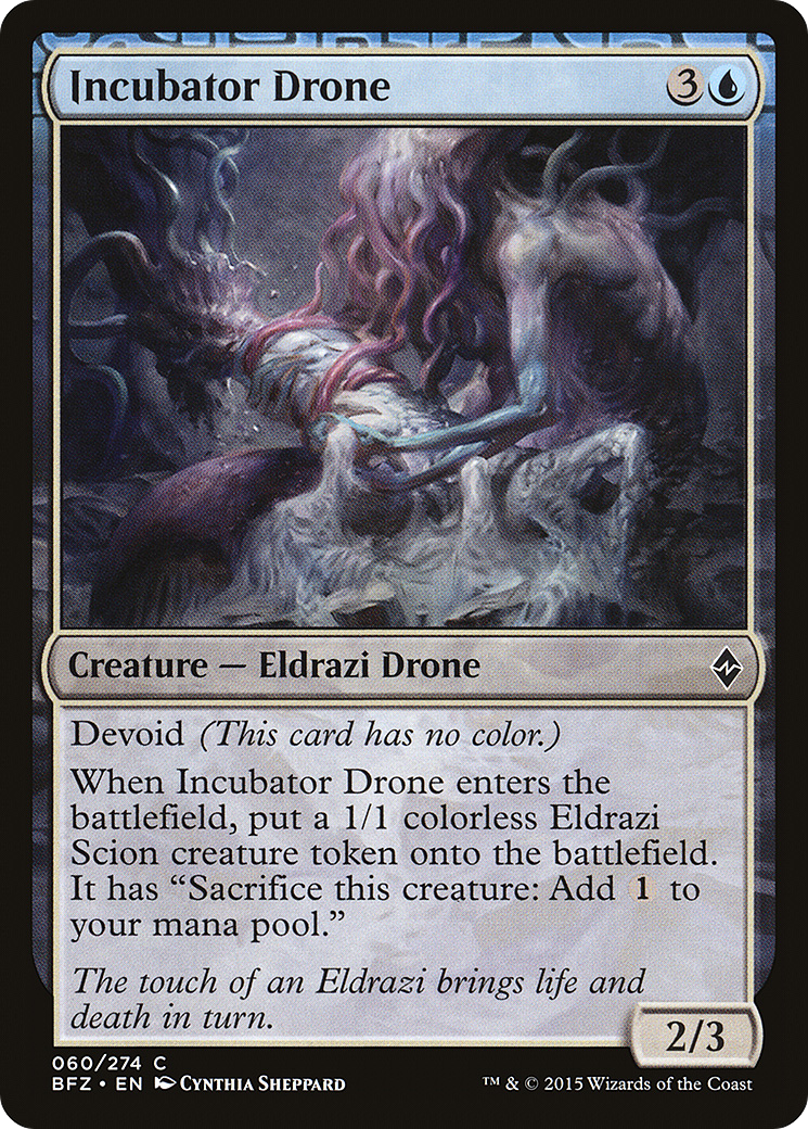 Image of Incubator Drone (BFZ-060) - Battle for Zendikar: (devoid) Foil