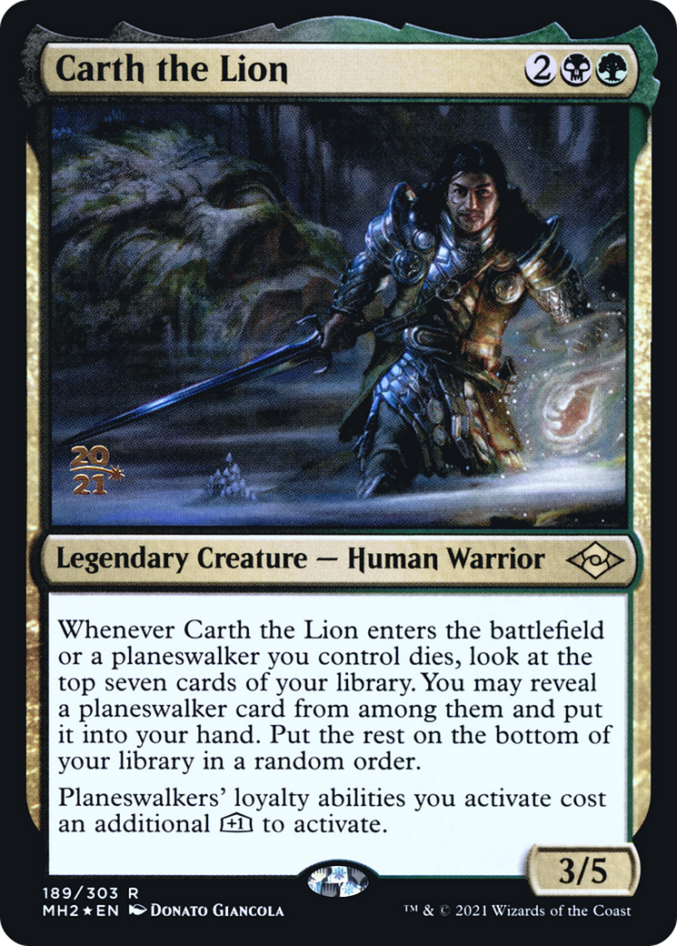 Image of Carth the Lion (PRE-189) - Modern Horizons 2 Promos Foil