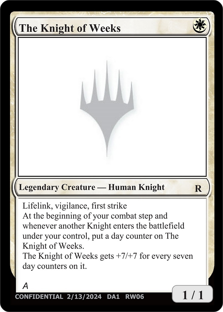 Image of The Knight of Weeks (UNK-RW06) - Unknown Event