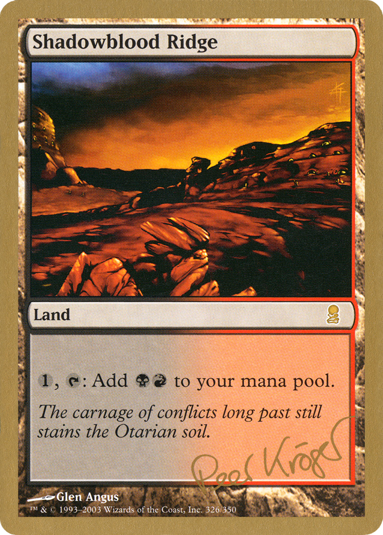 Image of Shadowblood Ridge - 2003 Peer Kroger (ODY) (WCD-) - World Championship Decks 2003