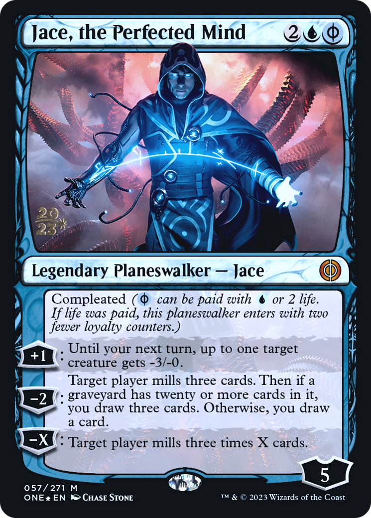 Image of Jace, the Perfected Mind (PRE-057) - Phyrexia: All Will Be One Promos Foil