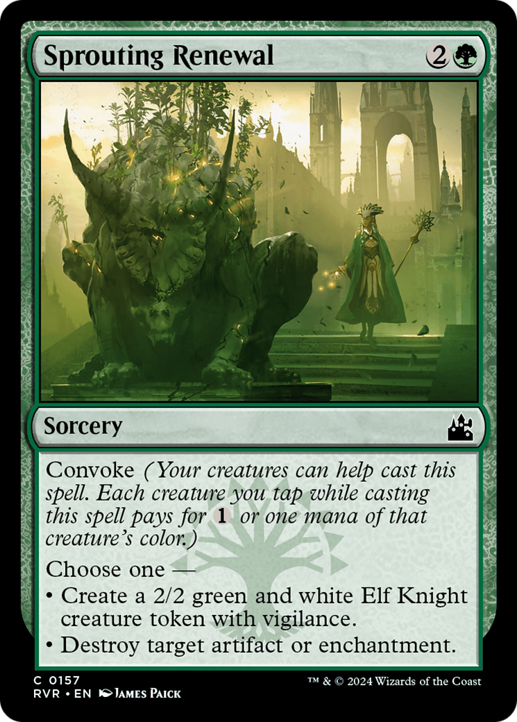 Image of Sprouting Renewal (RVR-157) - Ravnica Remastered Foil