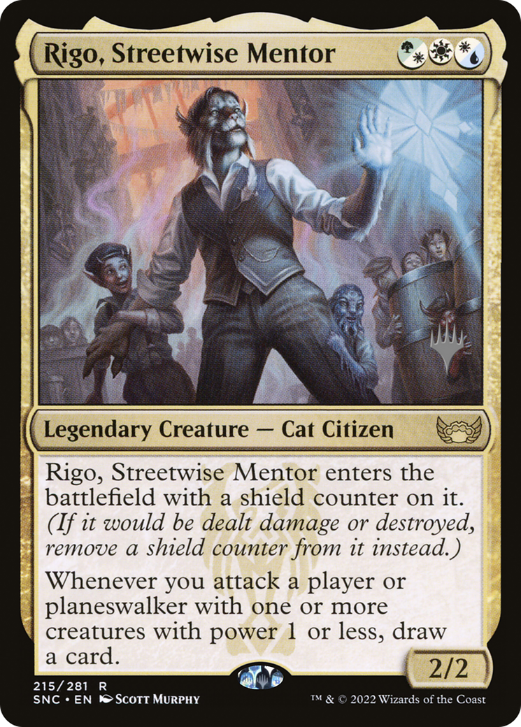 Image of Rigo, Streetwise Mentor (PPSNC-215) - Streets of New Capenna Promos