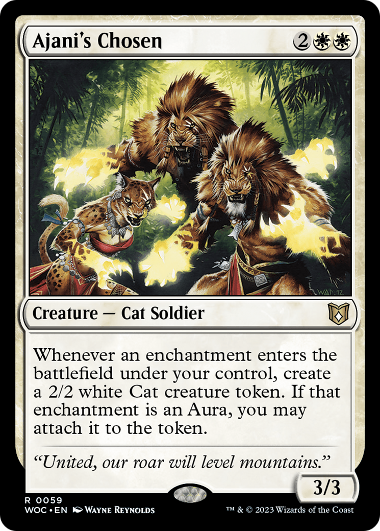 Image of Ajani's Chosen (WOC-059) - Wilds of Eldraine Commander