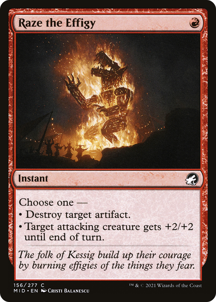 Image of Raze the Effigy (MID-156) - Innistrad: Midnight Hunt Foil