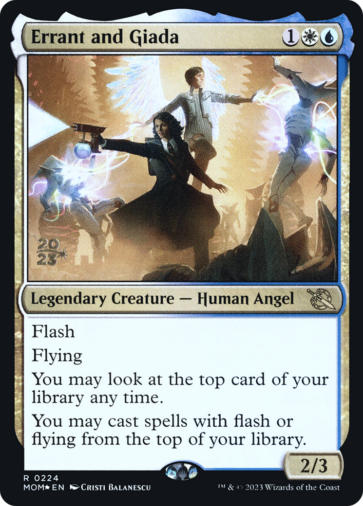 Image of Errant and Giada (PRE-224) - March of the Machine Promos Foil