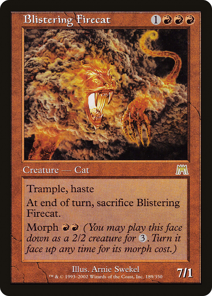 Image of Blistering Firecat (ONS-189) - Onslaught Foil