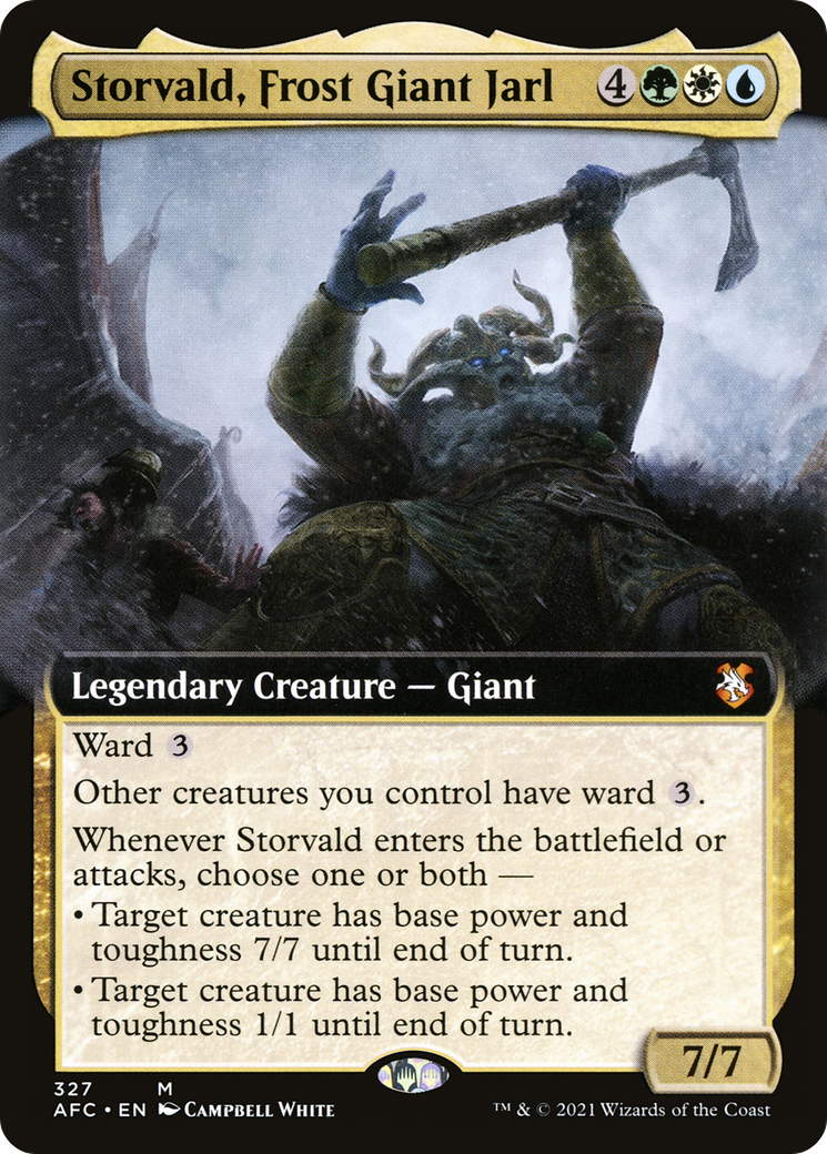 Image of Storvald, Frost Giant Jarl (Extended Art) (AFC-327) - Forgotten Realms Commander: (Extended Art)