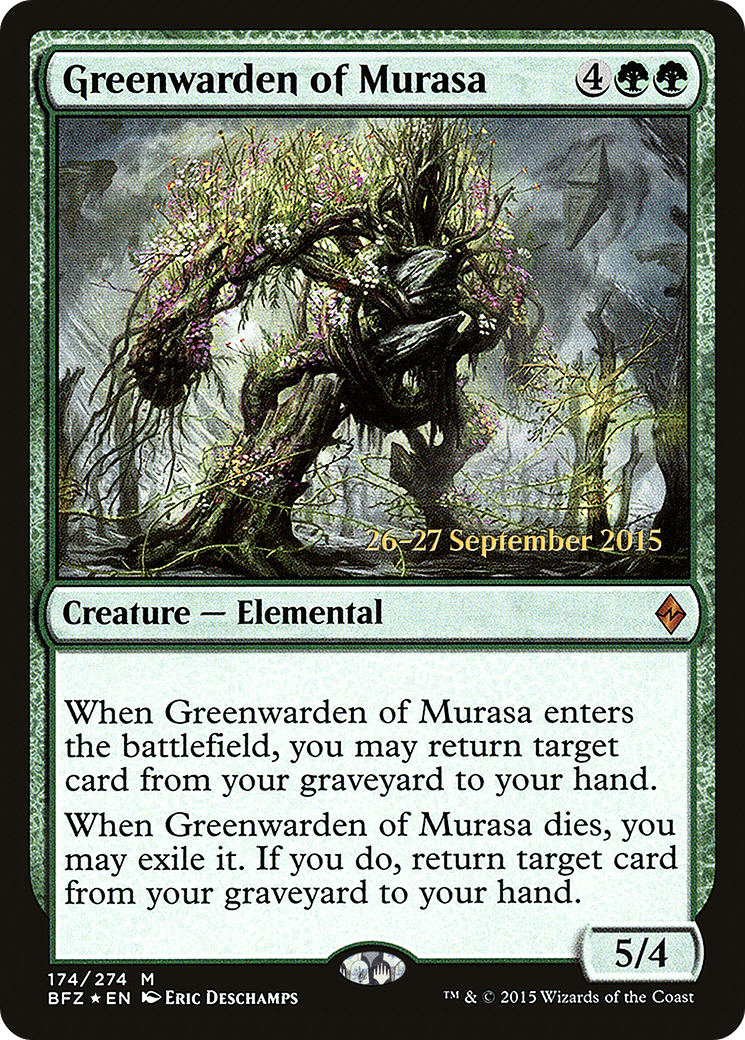 Image of Greenwarden of Murasa (PRE-174) - Battle for Zendikar Promos Foil