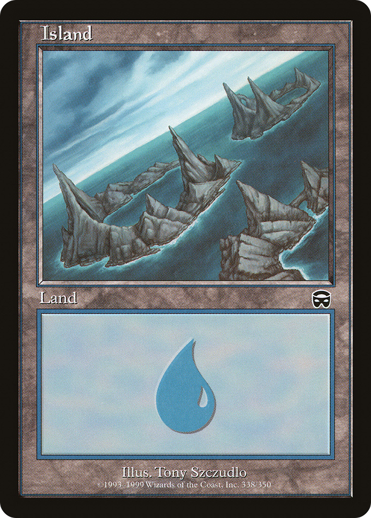 Image of Island (338) (MMQ-338) - Mercadian Masques Foil