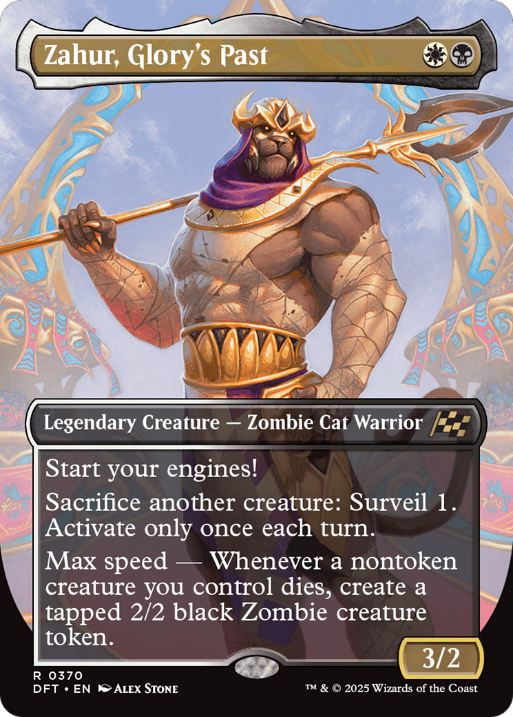 Image of Zahur, Glory's Past (Borderless) (DFT-370) - Aetherdrift (Borderless) Foil