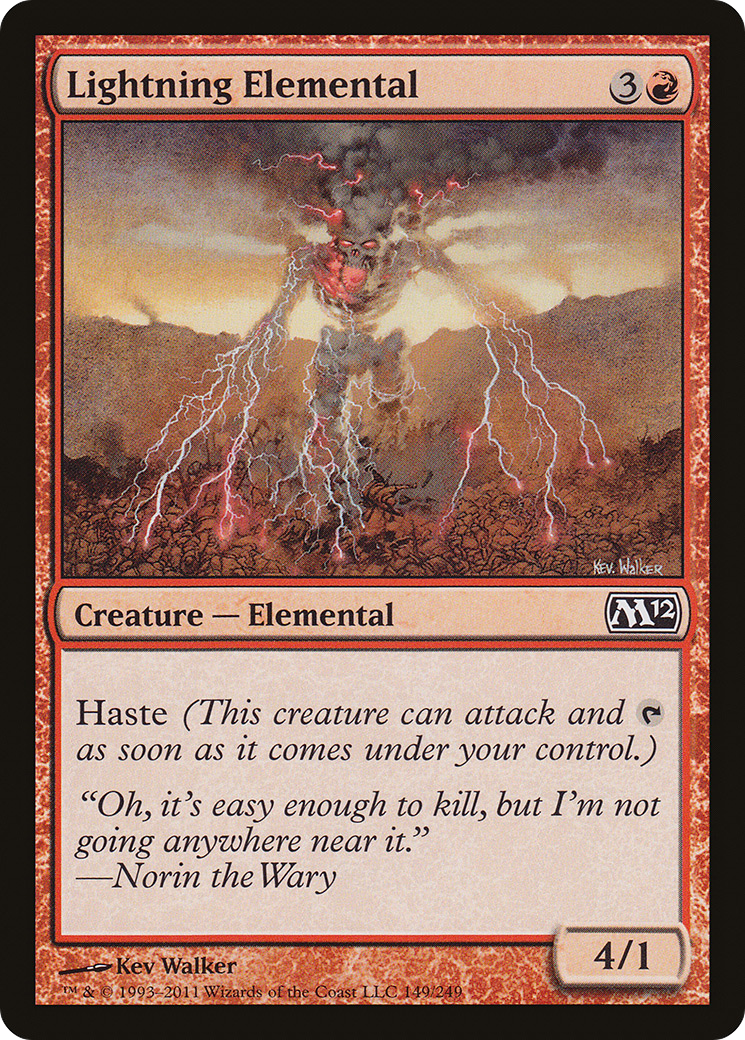 Image of Lightning Elemental (M12-149) - Magic 2012 Foil