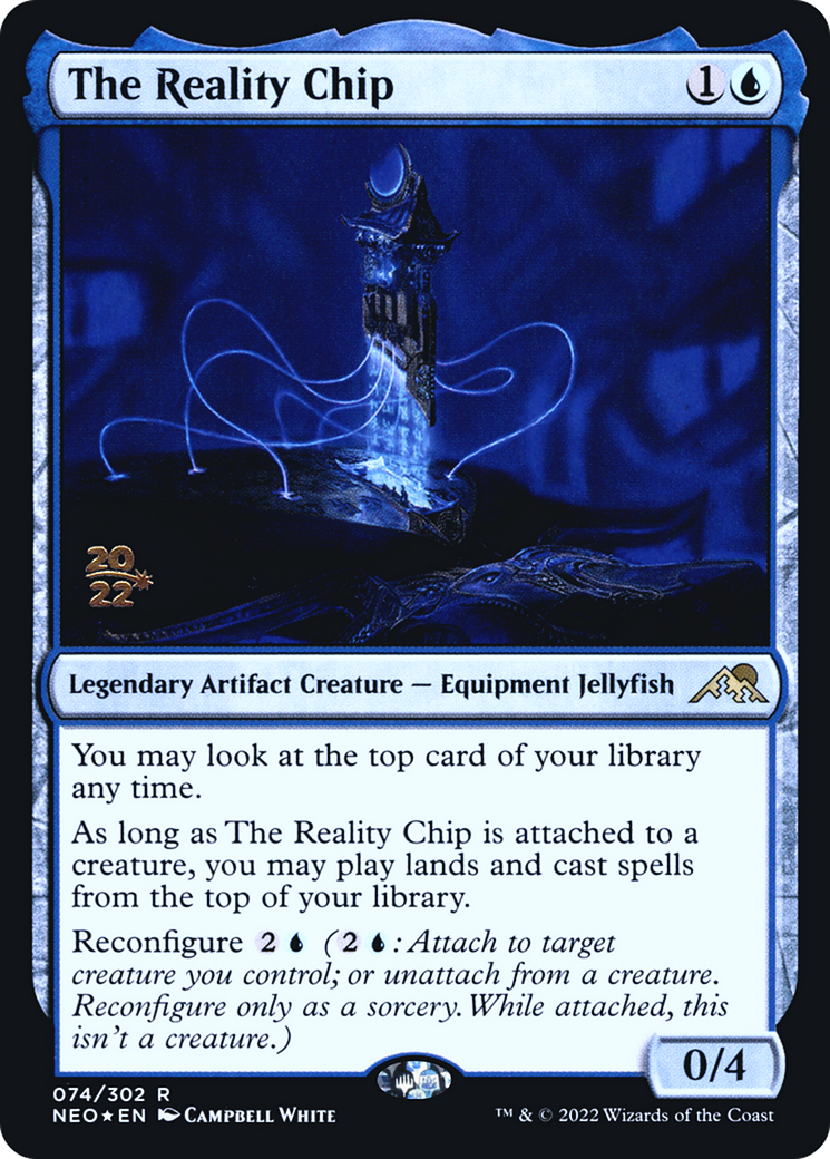 Image of The Reality Chip (PRE-074) - Kamigawa: Neon Dynasty Promos Foil