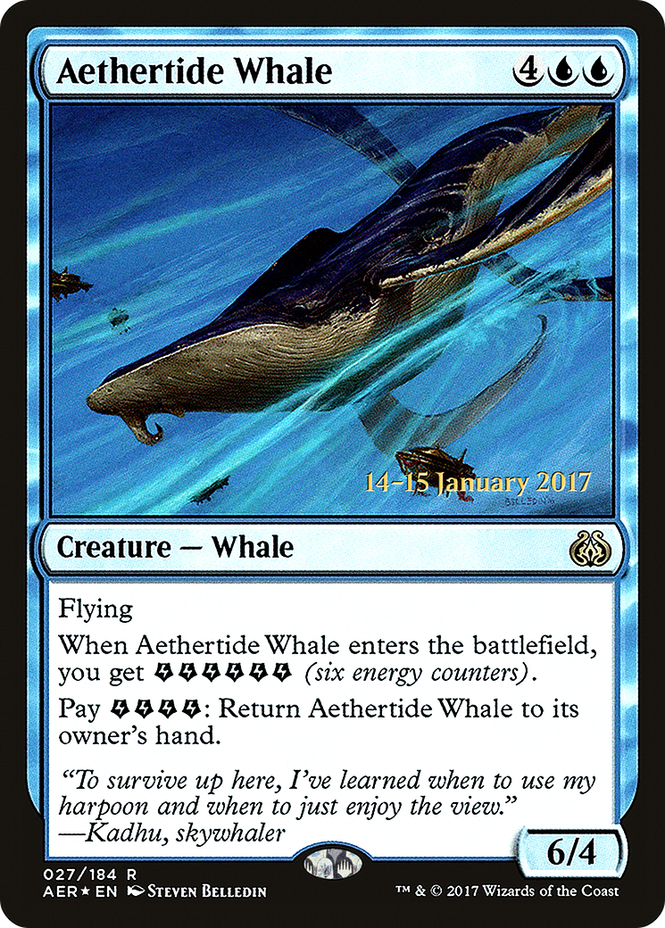 Image of Aethertide Whale (PRE-027) - Aether Revolt Promos Foil