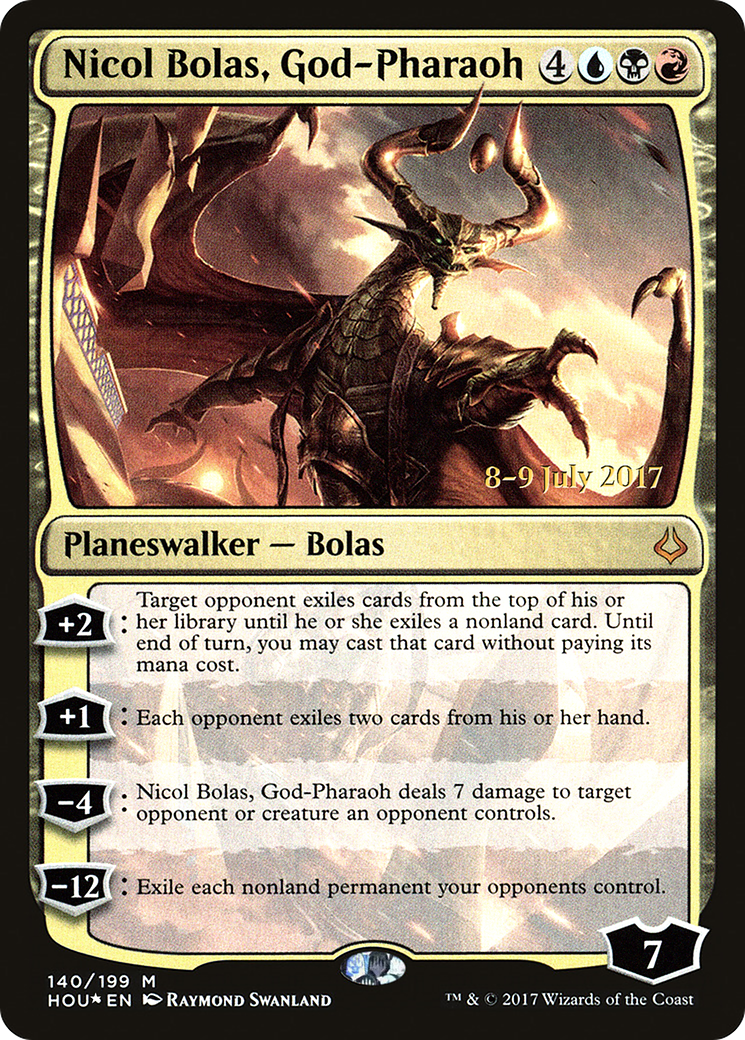 Image of Nicol Bolas, God-Pharaoh (PRE-140) - Hour of Devastation Promos Foil