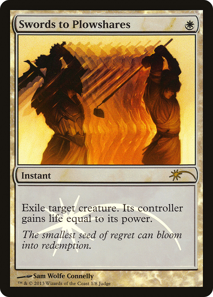 Image of Swords to Plowshares (JDG-001) - Judge Gift Cards 2013 Foil