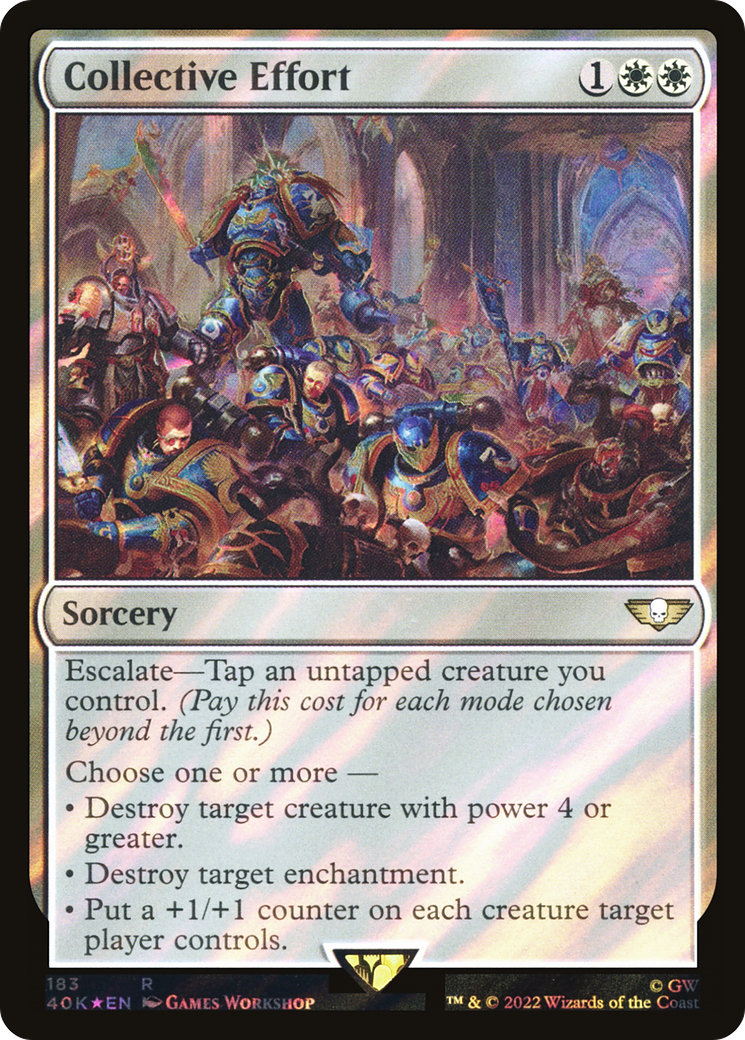 Image of Collective Effort (Surge Foil) (40K-183) - Warhammer 40,000 Commander Foil
