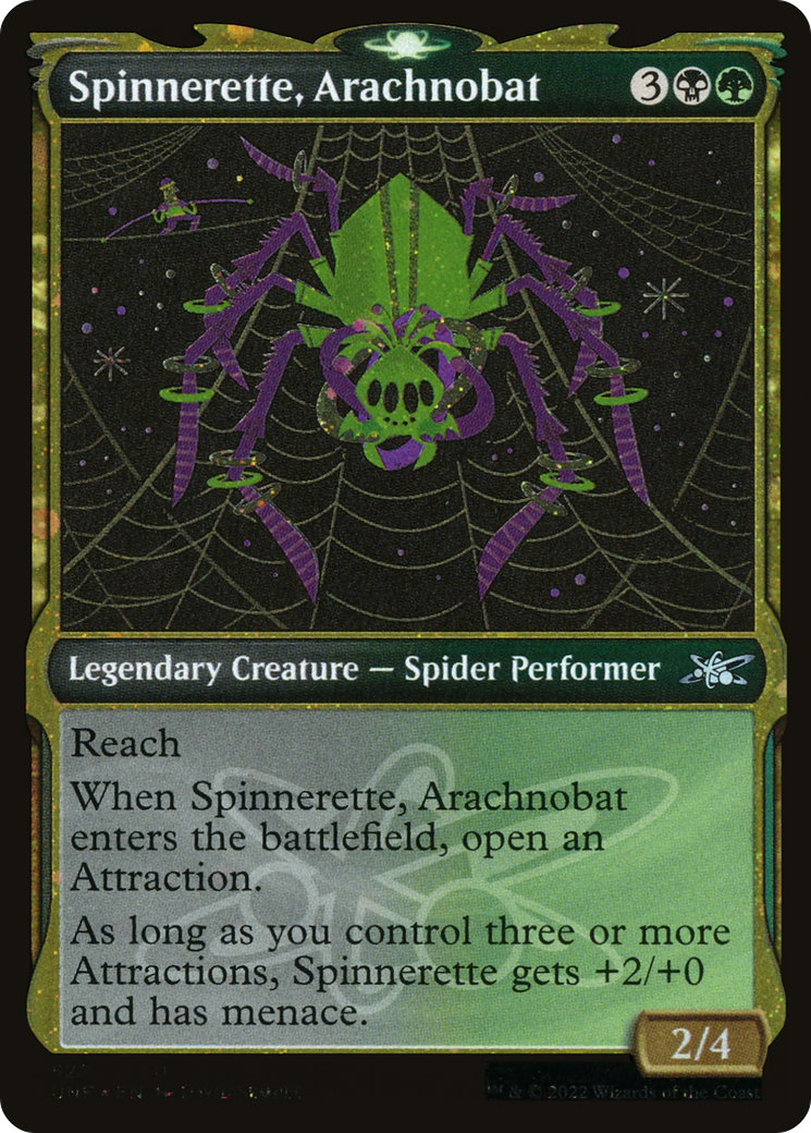 Image of Spinnerette, Arachnobat (Showcase) (Galaxy Foil) (UNF-522) - Unfinity: (Showcase) Foil