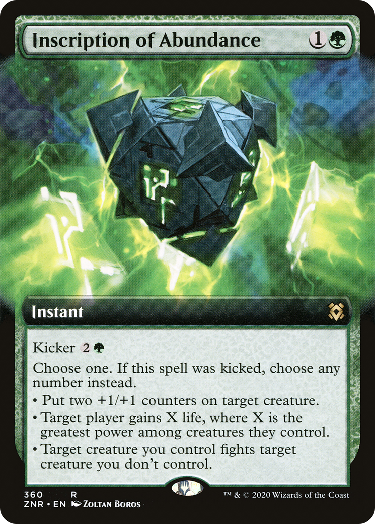 Image of Inscription of Abundance (Extended Art) (ZNR-360) - Zendikar Rising: (Extended Art)