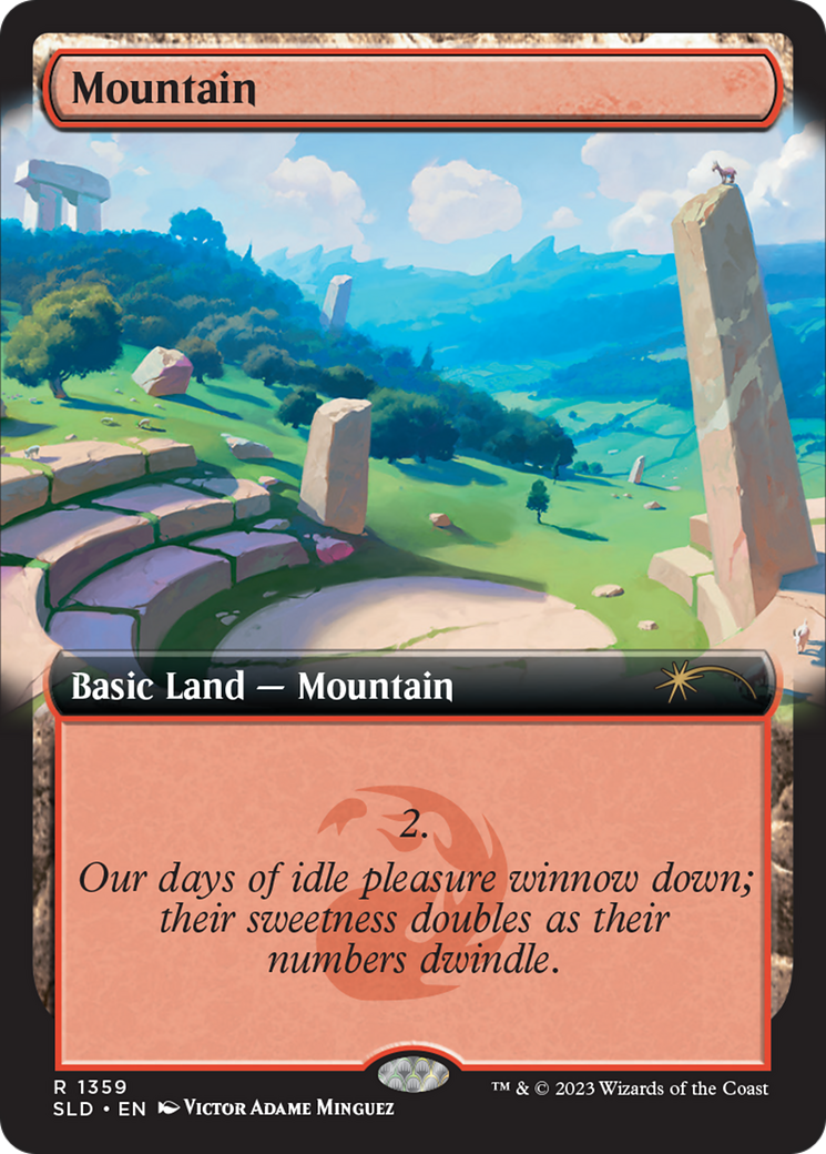 Image of Mountain (1359) (SLD-1359) - Secret Lair Drop: (Extended Art) Foil