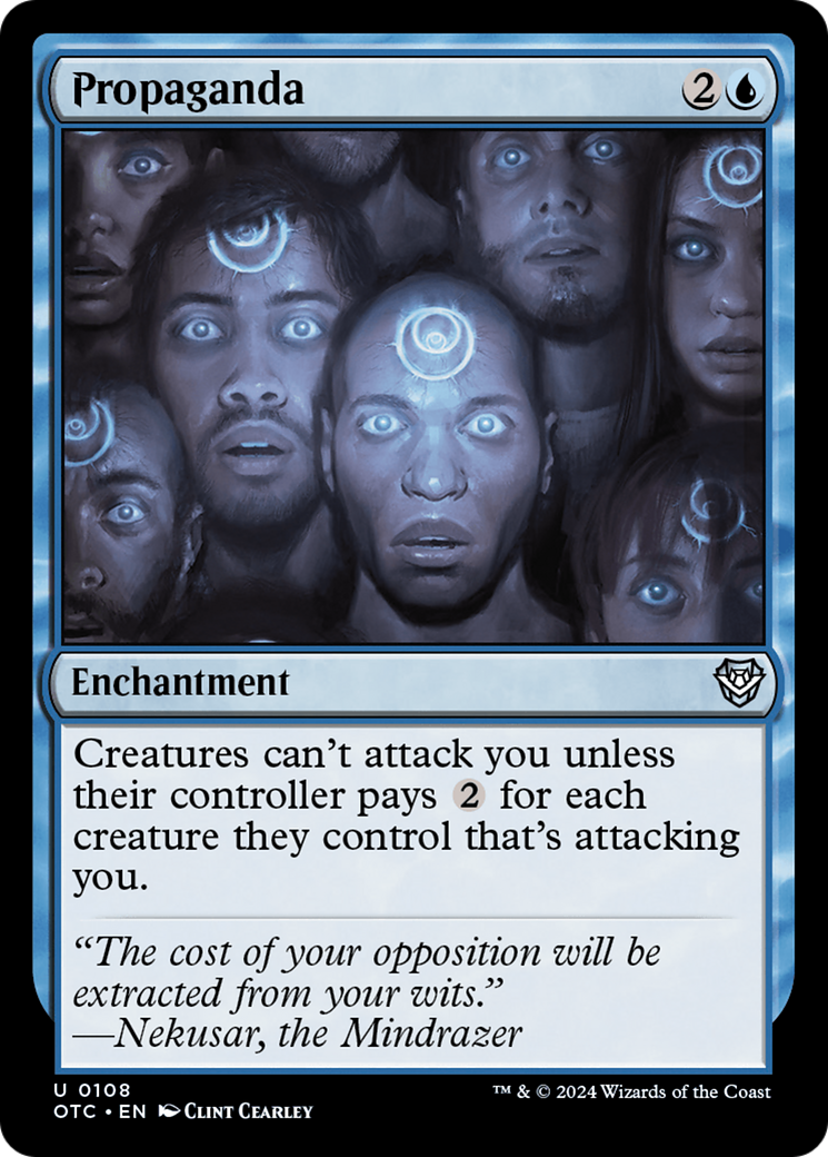 Image of Propaganda (OTC-108) - Outlaws of Thunder Junction Commander