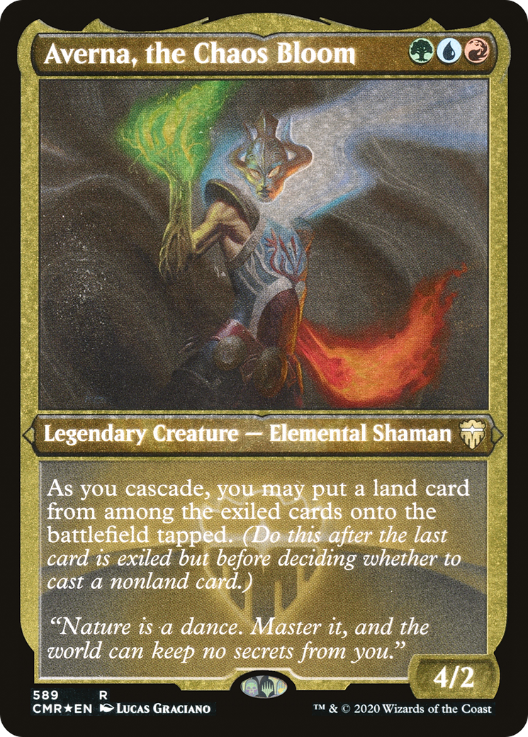 Image of Averna, the Chaos Bloom (Foil Etched) (CMR-589) - Commander Legends Foil