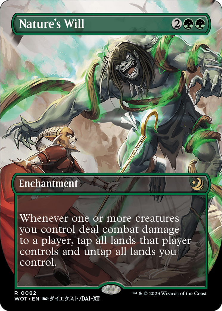 Image of Nature's Will (Anime Borderless) (WOT-082) - Wilds of Eldraine: Enchanting Tales (Borderless)