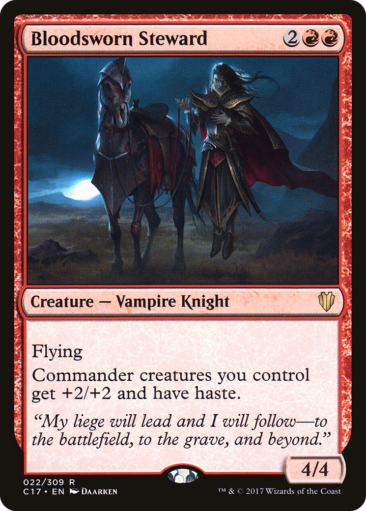 Image of Bloodsworn Steward (C17-022) - Commander 2017