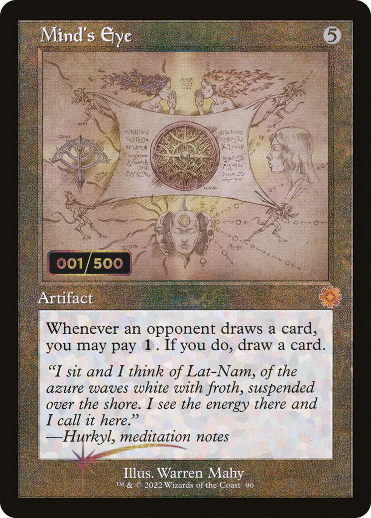 Image of Mind's Eye (Schematic) (Serial Numbered) (BRR-096) - The Brothers' War Retro Artifacts Foil