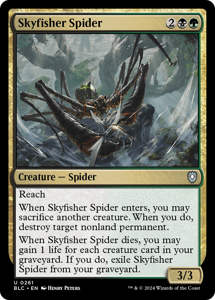 Image of Skyfisher Spider (BLC-261) - Bloomburrow Commander