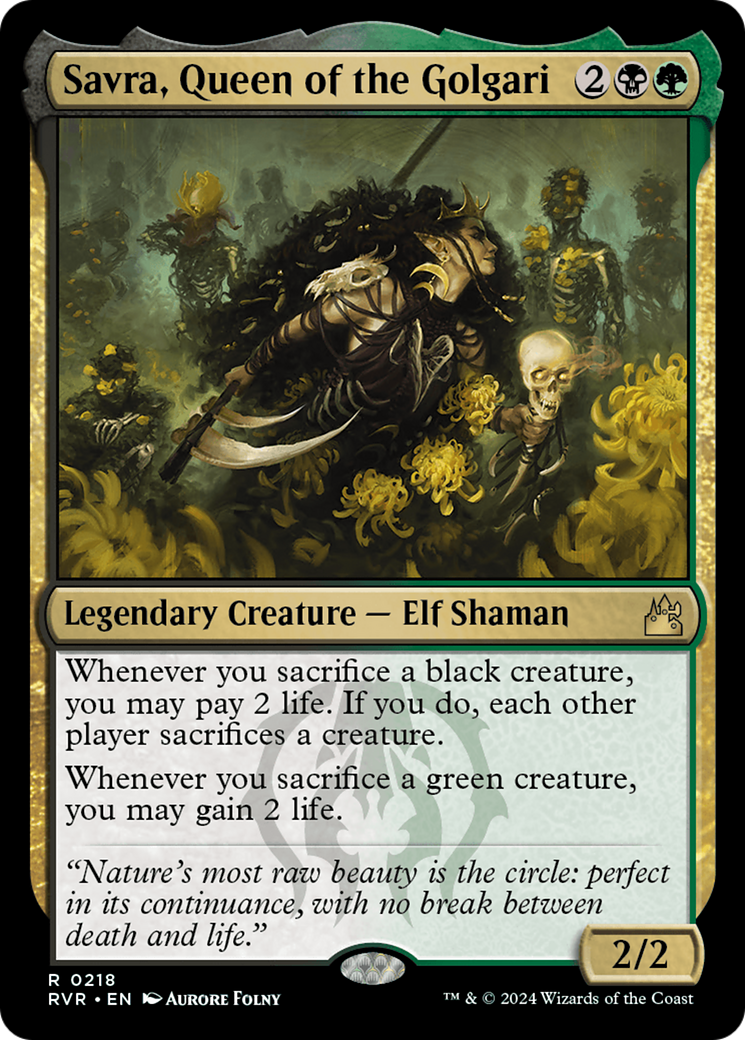 Image of Savra, Queen of the Golgari (RVR-218) - Ravnica Remastered