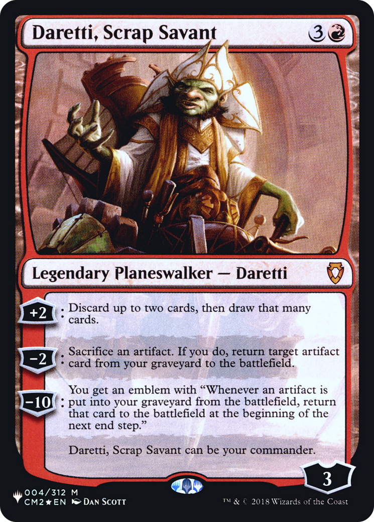 Image of Daretti, Scrap Savant (CM2) (LIST-CM2-4) - The List Foil