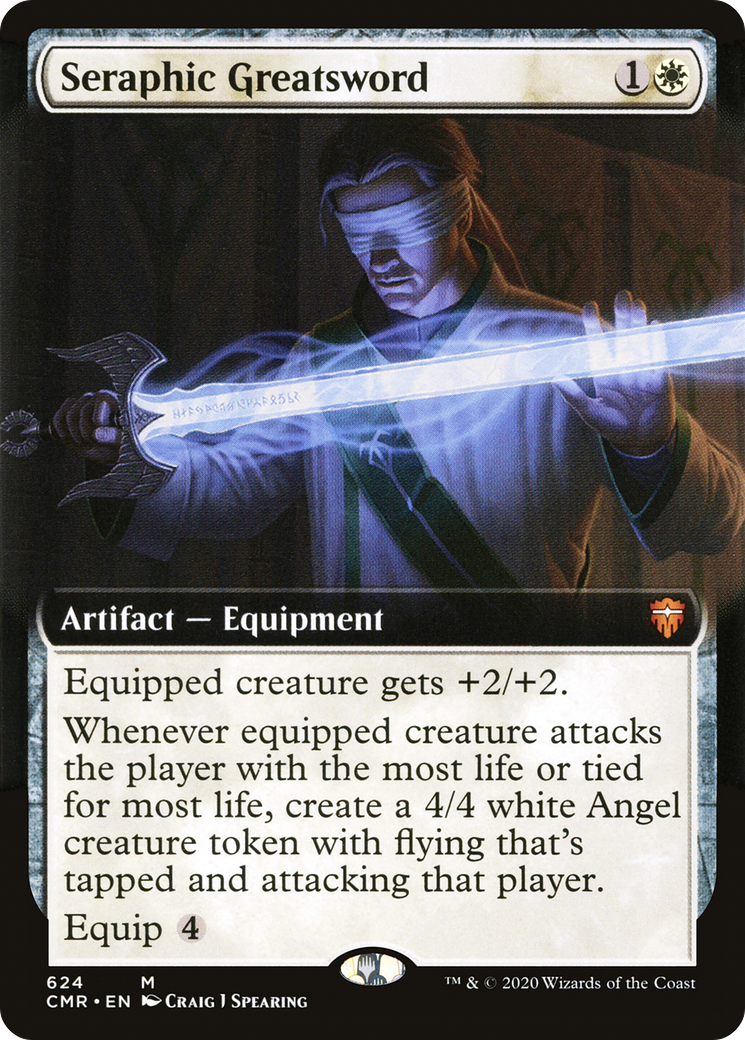 Image of Seraphic Greatsword (Extended Art) (CMR-624) - Commander Legends: (Extended Art) Foil