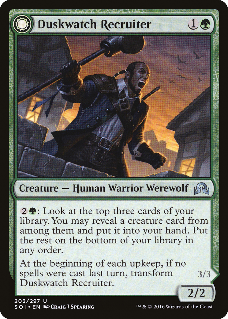 Image of Duskwatch Recruiter (SOI-203) - Shadows over Innistrad: (Double Faced Transform)