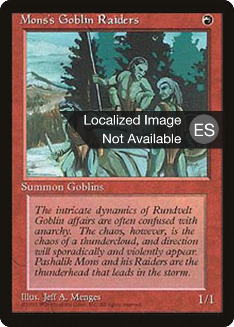Image of Mons's Goblin Raiders (4BB-) - Fourth Edition Foreign Black Border